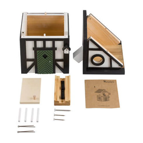 Talomallinen ruokinta ja linnunpönttö, alppimaja, WG109 - lentoaukko 32mm